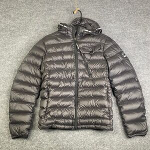 G-Star RAW Revend Hooded Down Jacket Womens Medium Black Puffer Coat 82582F